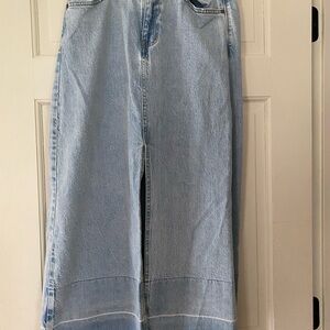 Habitual Light Blue Denim Maxi Skirt